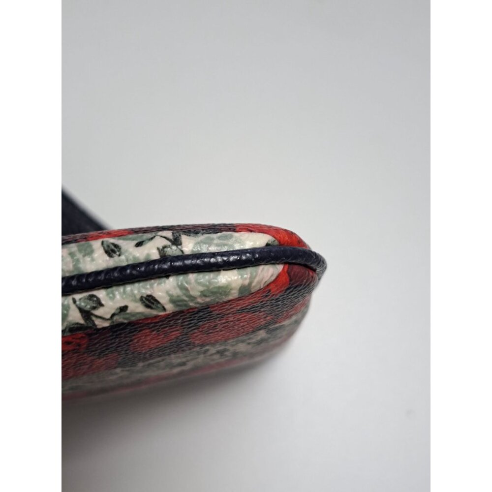 Coach New York Wristlet Wallet Floral Stripes & Zip Closure Nice Classic Nice - Picture 4 of 11